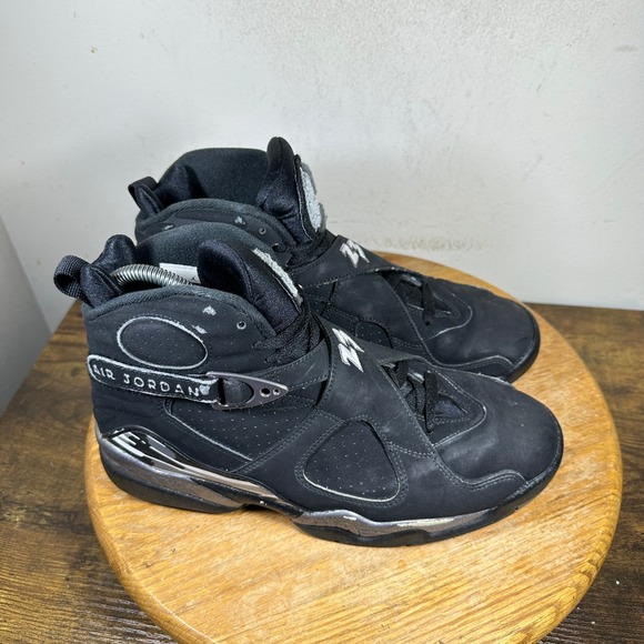 Jordan Other - Air Jordan 8 VIII Retro Black Metallic Silver Men's Shoes Size 8.5 305381-003